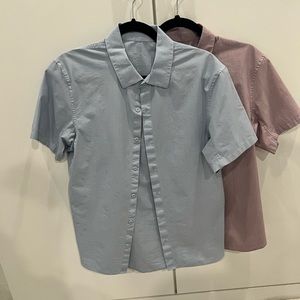 Lululemon Button down short sleeve shirts Lot of 2